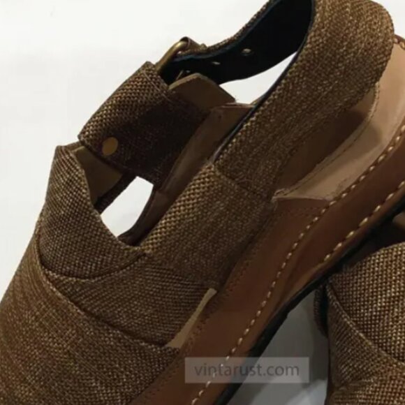 Handcrafted Brown Leather Peshawari Chappal Sandals: Classic Ethnic Footwear - Picture 6 of 9